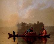 George Caleb Bingham Marchands de fourrures descendant le Missouri oil